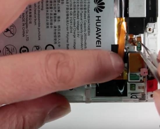 huawei-p8-display-reparaturanleitung-schritt-8-entfernung-des-lautsprechers