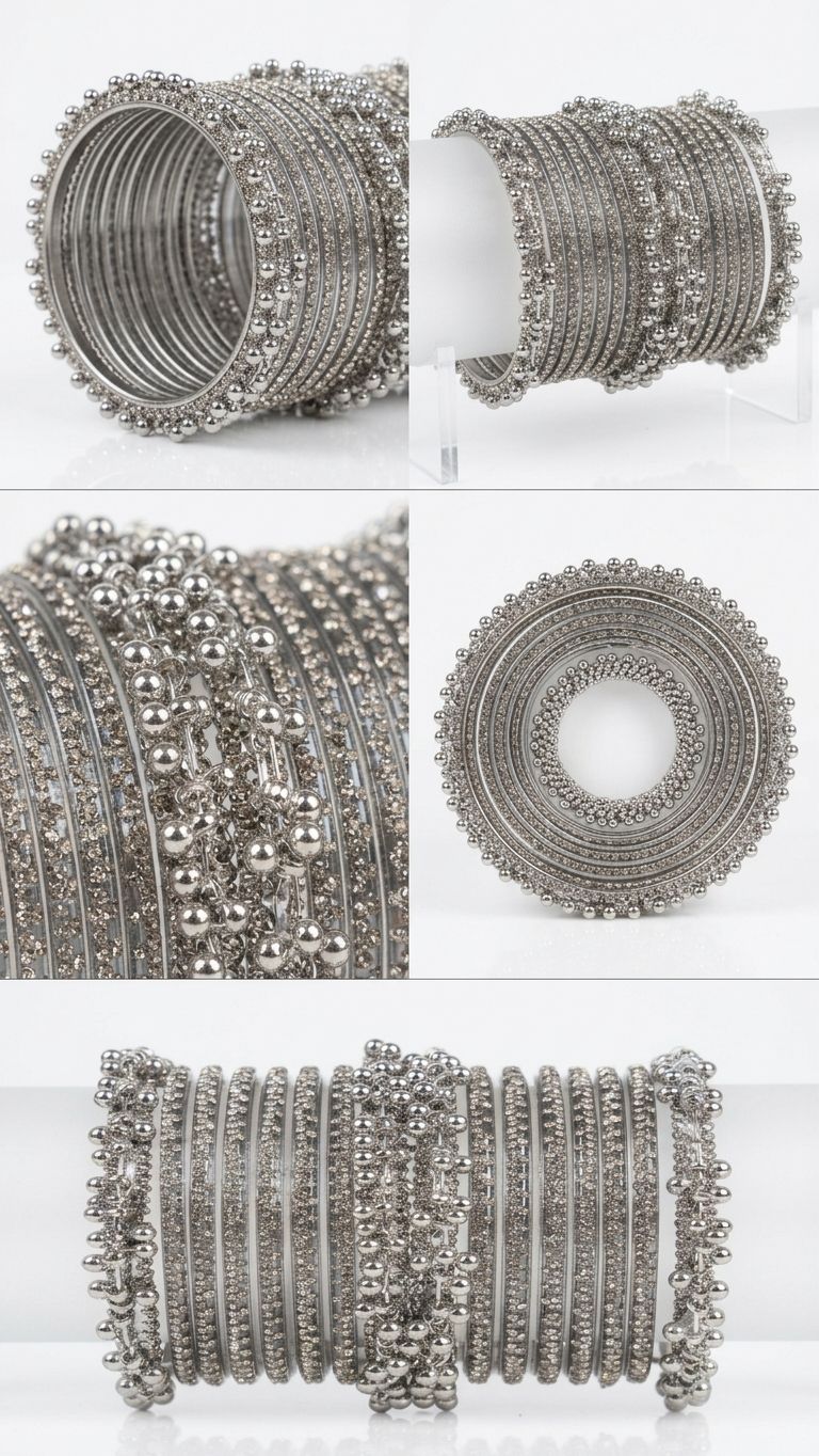 Kashmiri Silver Bangles