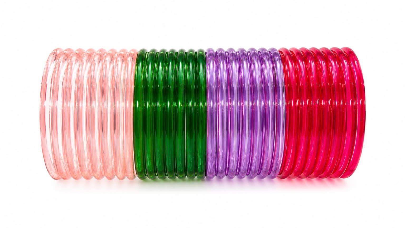 Viral Transparent Jelly Bangles for Women | Clear Glass Look Stackable Bangles Set of 4 | Korean Fashion Bracelet