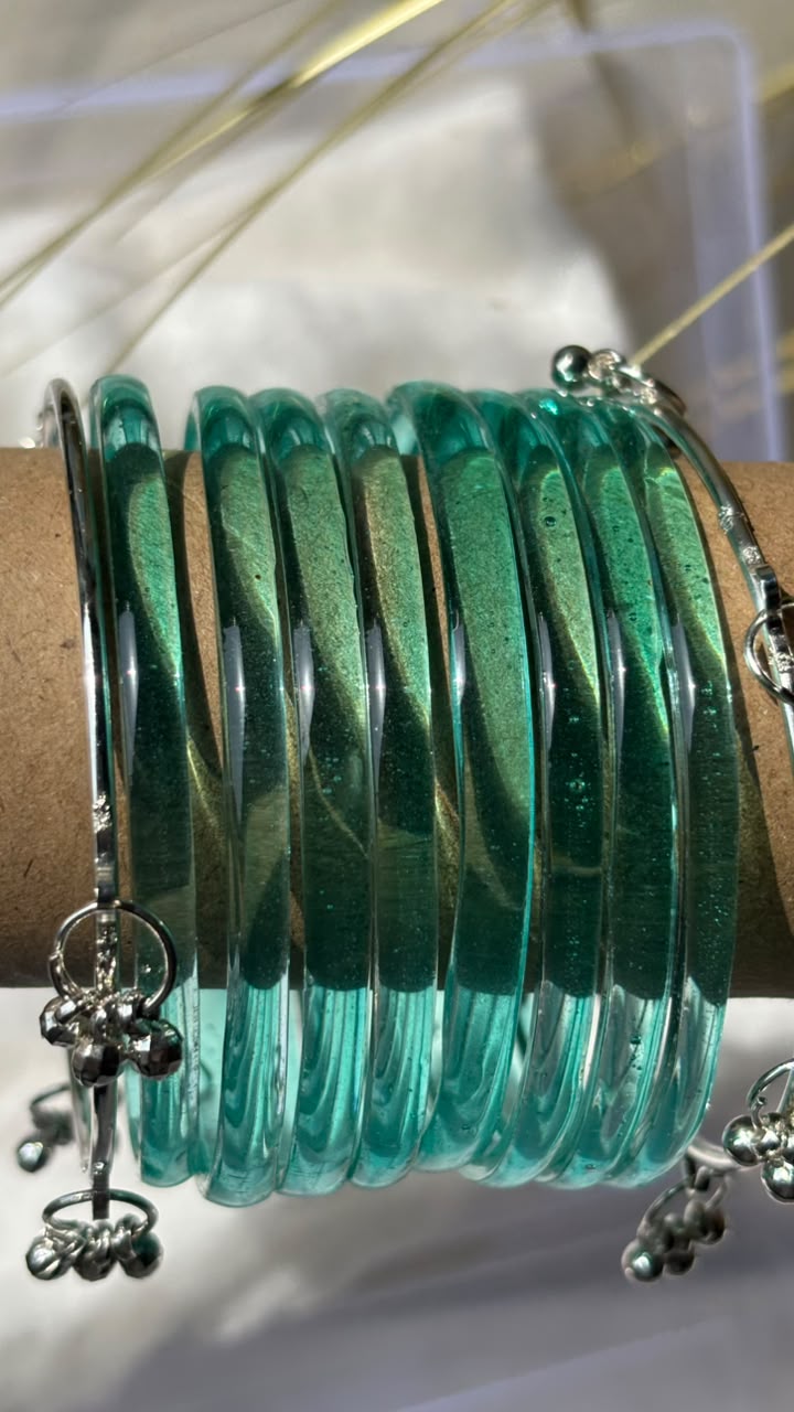 Viral Transparent radium Jelly Bangles with Ghungroo
