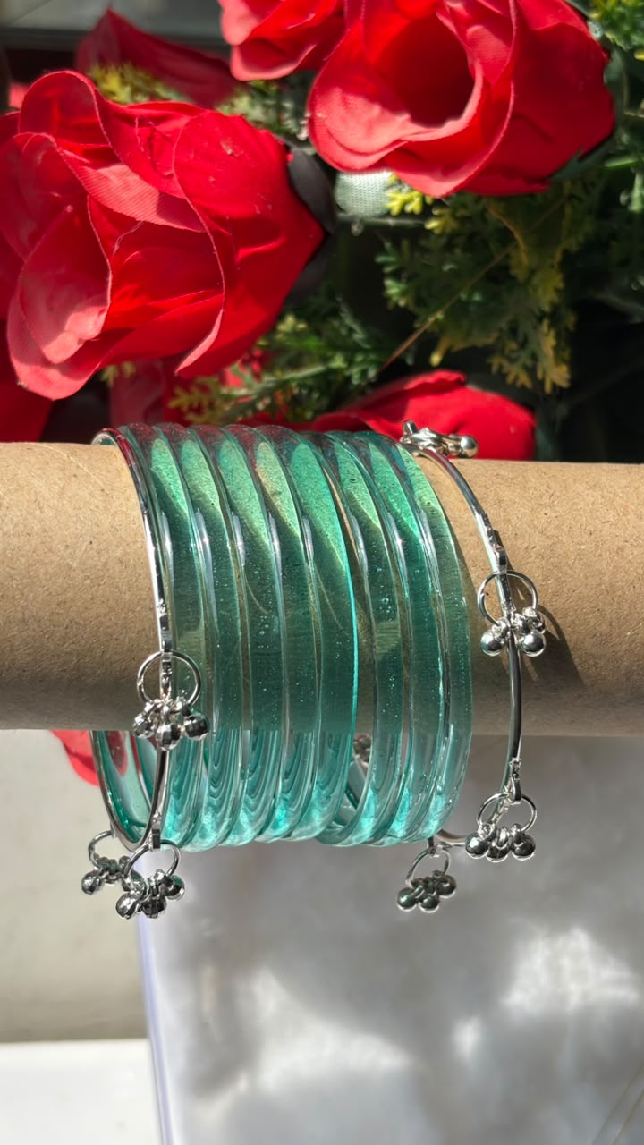 Viral Transparent radium Jelly Bangles with Ghungroo
