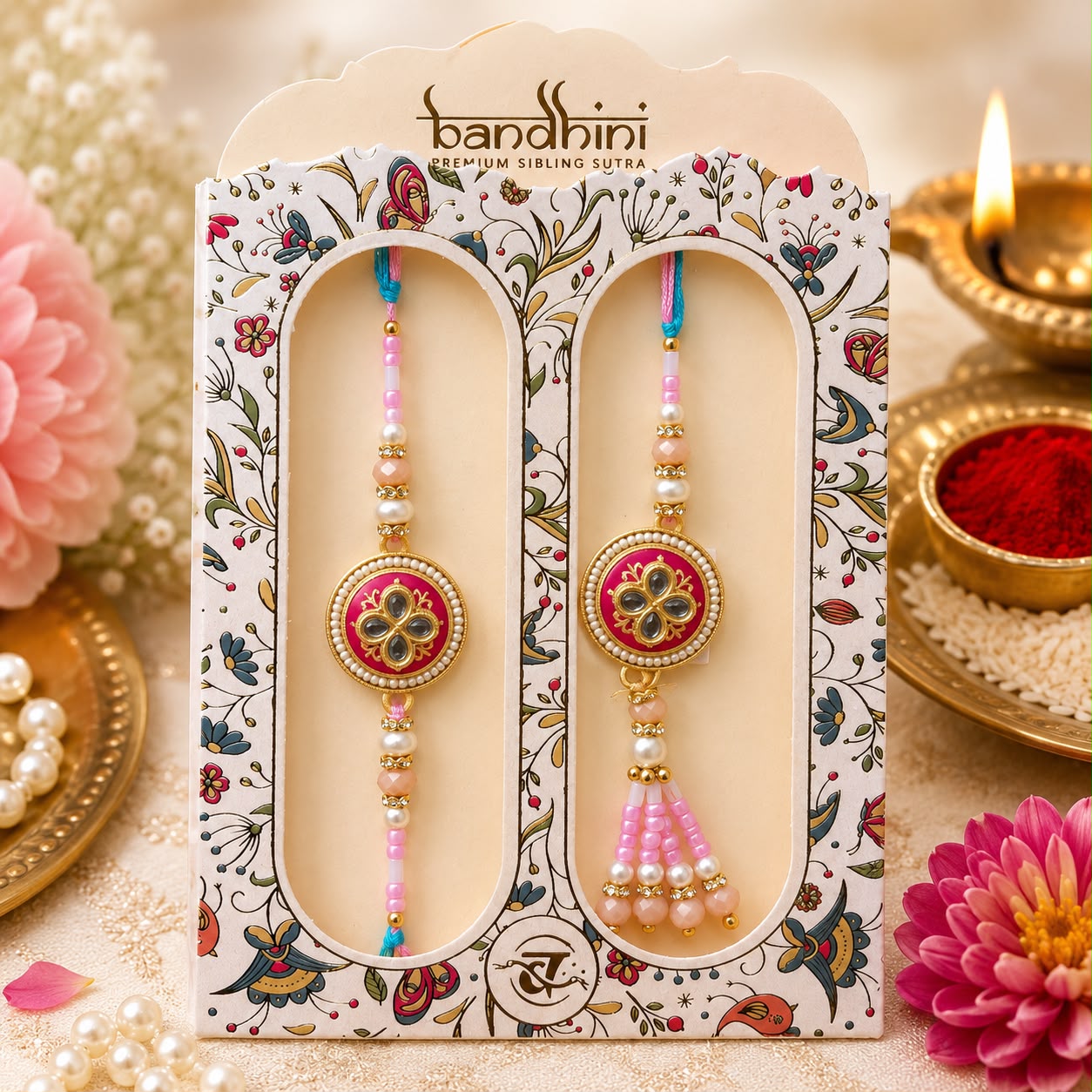 Bhaiya Bhabi Rakhi Set of 2