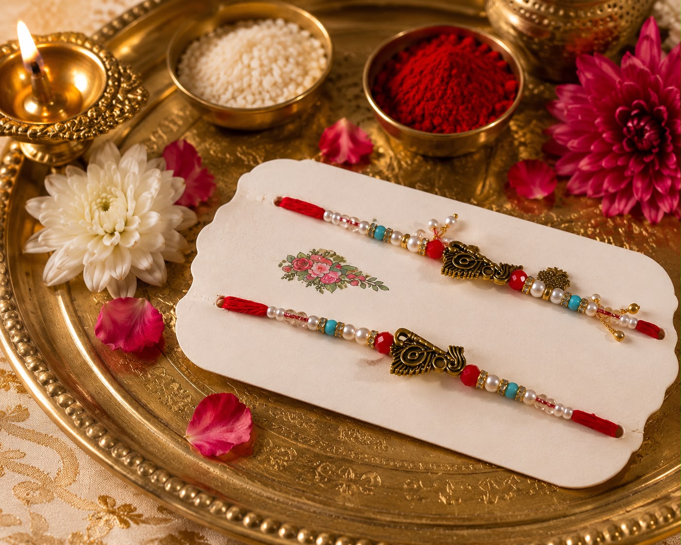 Bhaiya Bhabhi Rakhi Set of 2 || Bhaiya Bhabi Rakhi