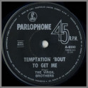 Temptation 'Bout To Get Me B/W I See Her Face by The Virgil Brothers