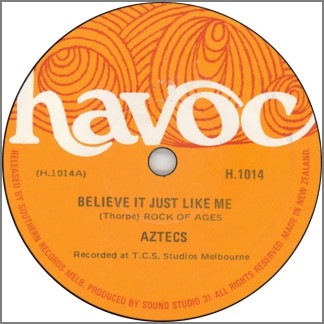 Believe It Just Like Me b/w Get To Hell Out Of Here by Billy Thorpe and The Aztecs