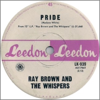 Pride b/w Say It Again by Ray Brown & The Whispers