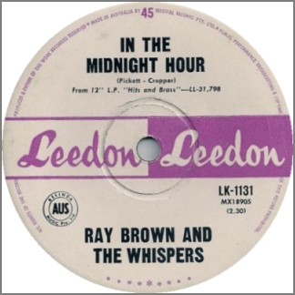 In The Midnight Hour b/w Now Is The Time by Ray Brown & The Whispers