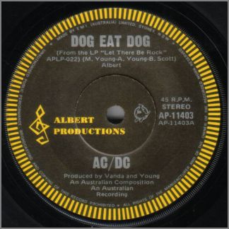 Dog Eat Dog B/W Carry Me Home  by AC/DC