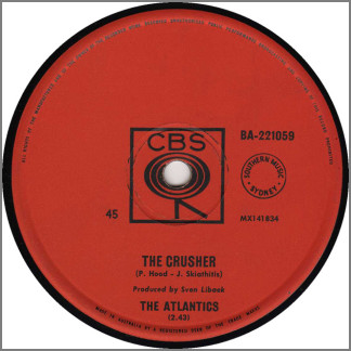The Crusher B/W Hootenanny Stomp by The Atlantics