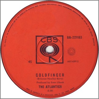 Goldfinger B/W Bumble Boogie by The Atlantics
