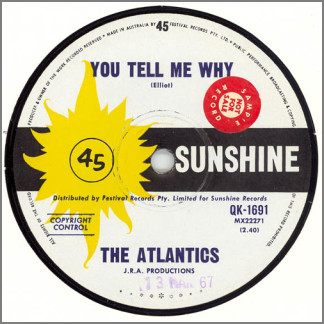 You Tell Me Why B/W Come On by The Atlantics