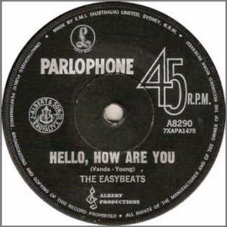 Hello, How Are You B/W Falling Off The Edge Of The World by The Easybeats