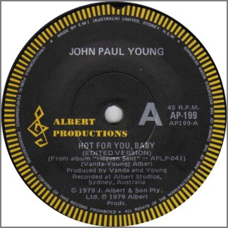 Hot For You, Baby (Edited Version) B/W I Don't Wanna Lose You by John Paul Young