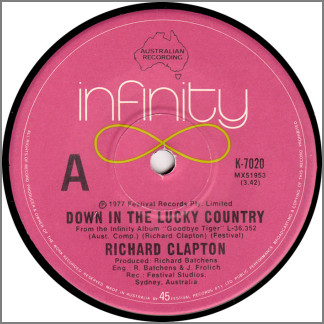 Down In The Lucky Country B/W Wintertime In Amsterdam by Richard Clapton