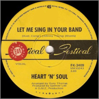 Let Me Sing In Your Band B/W Lights Of Cincinnatti by Heart 'N' Soul