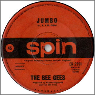 Jumbo B/W The Singer Sang His Song by The Bee Gees