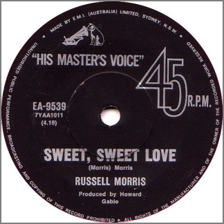 Sweet, Sweet Love B/W Jail Jonah's Daughter by Russell Morris