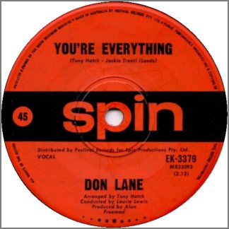 You're Everything B/W The Small Exception Of Me by Don Lane