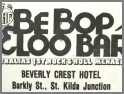 Be Bop & Loo Bar, St Kilda. VIC