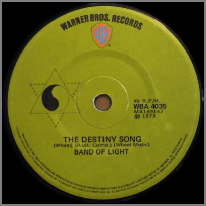 The Destiny Song B/W Over 'B' by Band Of Light