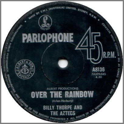 Over The Rainbow b/w That I Love by Billy Thorpe and The Aztecs