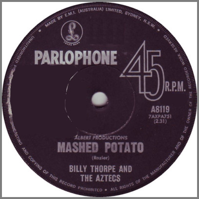 Mashed Potato b/w Don't Cha Know by Billy Thorpe and The Aztecs