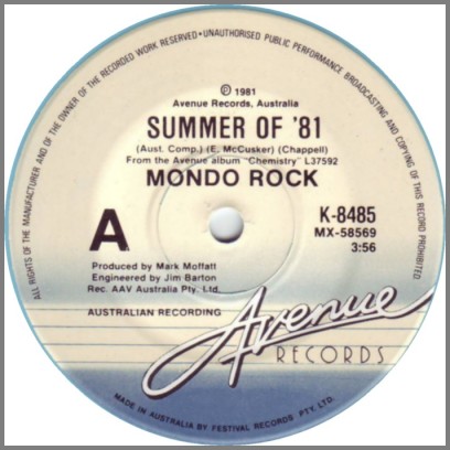 Summer Of '81 by Mondo Rock