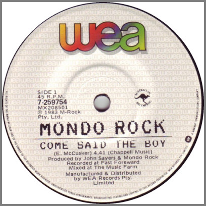 Come Said The Boy by Mondo Rock