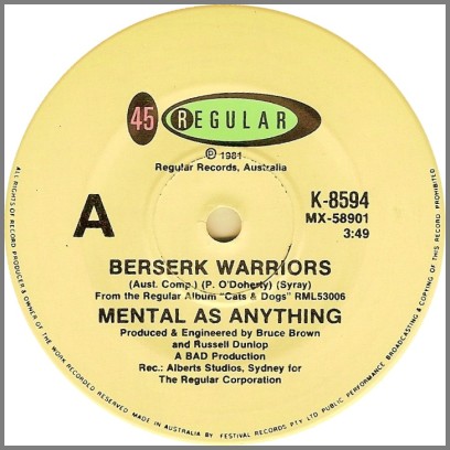 Berserk Warriors by Mental As Anything