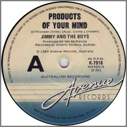 Products Of Your Mind B/W Komputer Song by Jimmy And The Boys