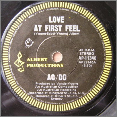 Love At First Feel B/W Problem Child  by AC/DC