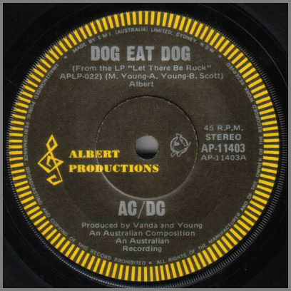 Dog Eat Dog B/W Carry Me Home  by AC/DC