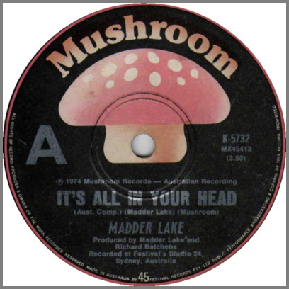 It's All In Your Head B/W Slack Alice by Madder Lake