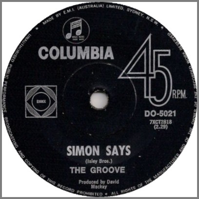 Simon Says B/W With This Ring by The Groove