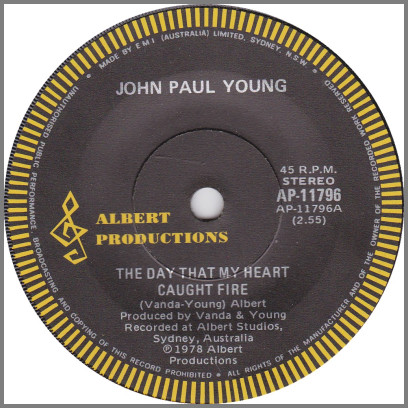 The Day That My Heart Caught Fire by John Paul Young