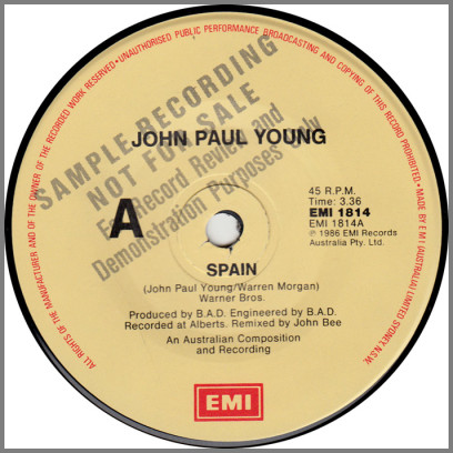 Spain B/W Money To Burn by John Paul Young