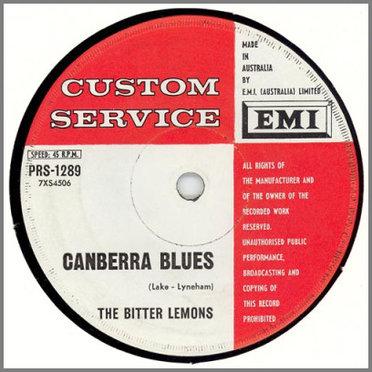 Canberra Blues B/W One More Chance by The Bitter Lemons