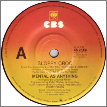 Sloppy Croc by Mental As Anything