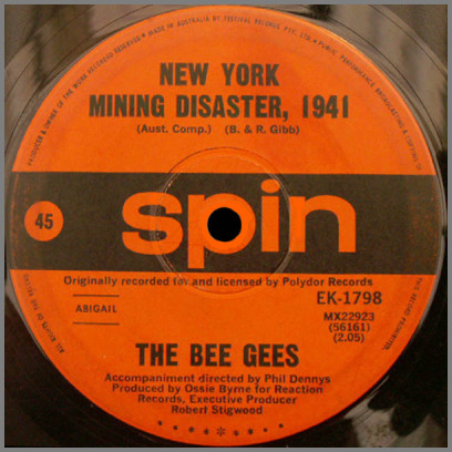 New York Mining Disaster 1941 B/W I Can't See Nobody by The Bee Gees