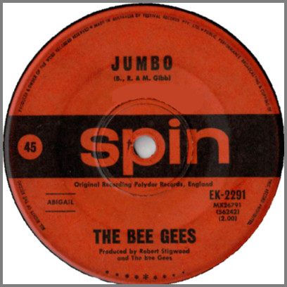 Jumbo B/W The Singer Sang His Song by The Bee Gees