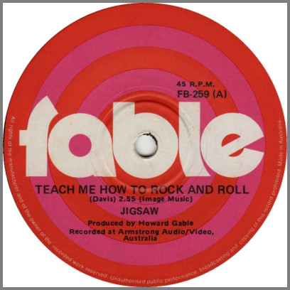 Teach Me How To Rock And Roll B/W You by Jigsaw