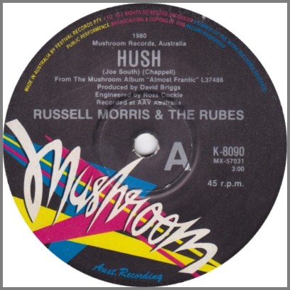 Hush B/W In The Heat Of The Night by Russell Morris