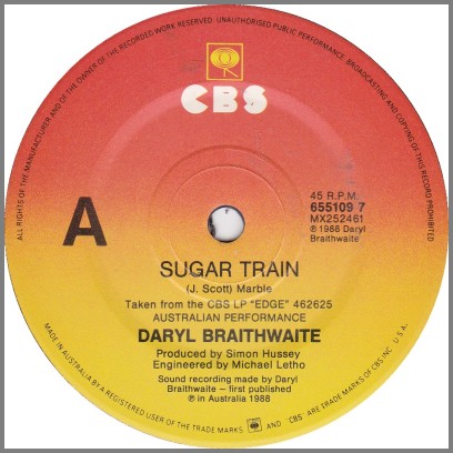 Sugar Train by Daryl Braithwaite