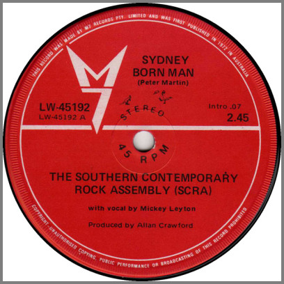 Sydney Born Man B/W (Hear The) Falling Dew by Southern Contemporary Rock Assembly (SCRA) 