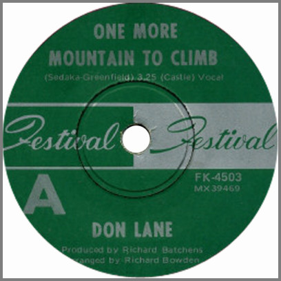 One More Mountain To Climb B/W If We Only Have Love by Don Lane
