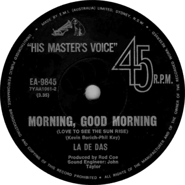 Morning, Good Morning (Love To See The Sun Rise) B/W You And Me