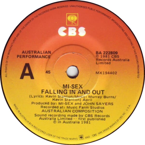 Falling In And Out B/W Round And Round