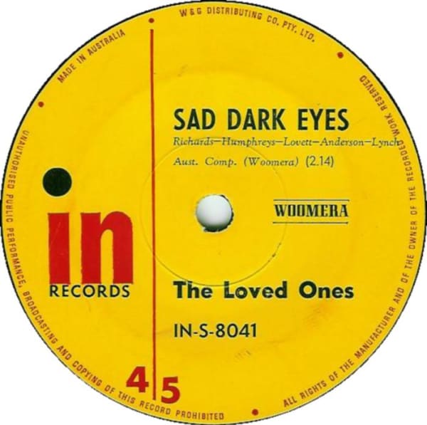 Sad Dark Eyes B/W The Woman I Love