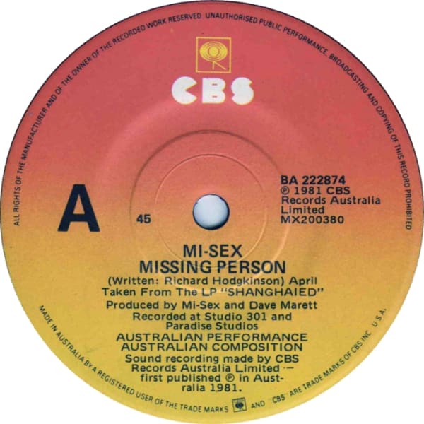 Missing Person B/W Water
