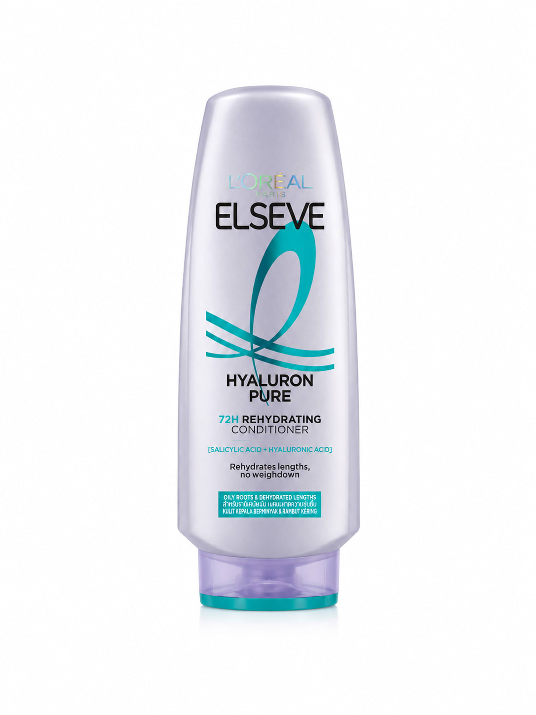 L'Oréal Paris Elseve Hyaluron Pure 72H Rehydrating Conditioner 265ml in Light Purple – Hair Care from Handpicked